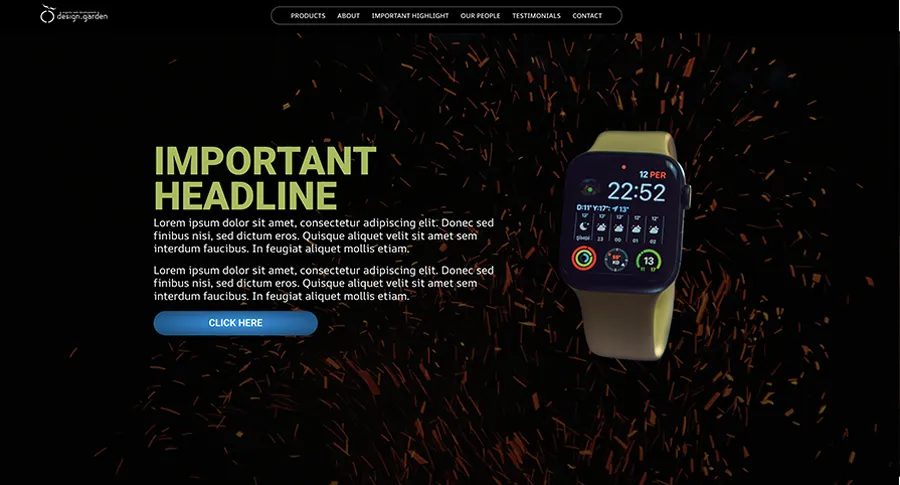screenshot of the techie theme