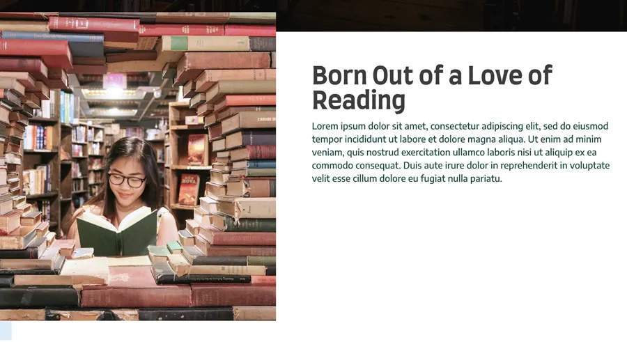 Authorship theme highlight section screenshot