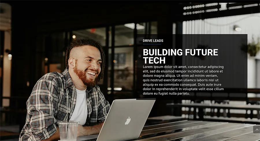 techie theme highlight section screenshot