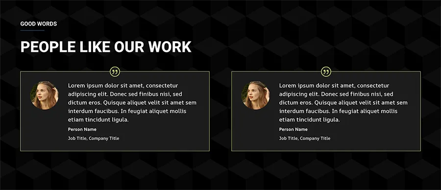 Techie theme quote section screenshot